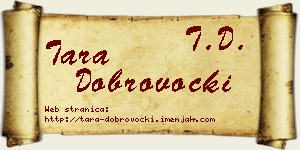 Tara Dobrovocki vizit kartica